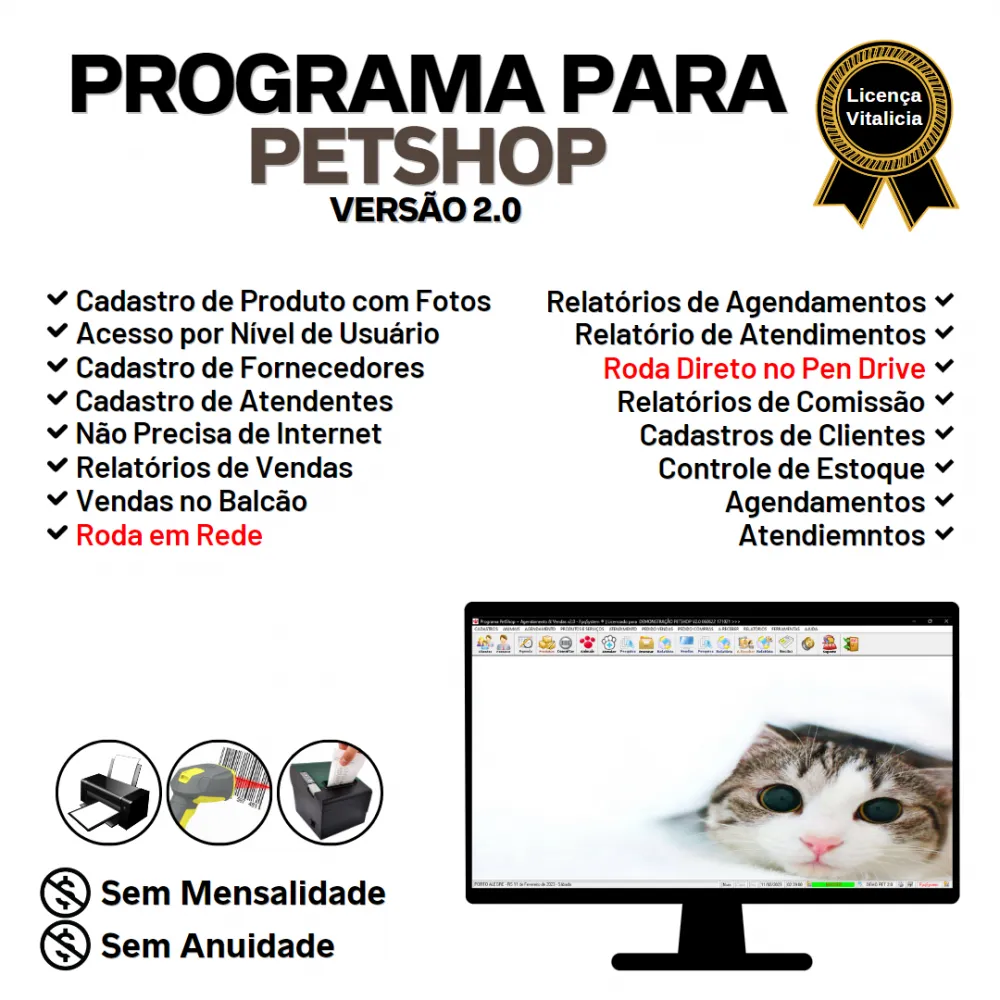 Programa para PetShop com e Agendamento e Vendas v2.0 - FPQsystem
