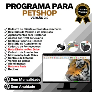 Programa para PetShop e Agropecuaria com Agendamento, Vendas e Financeiro v3.0 - FpqSystem