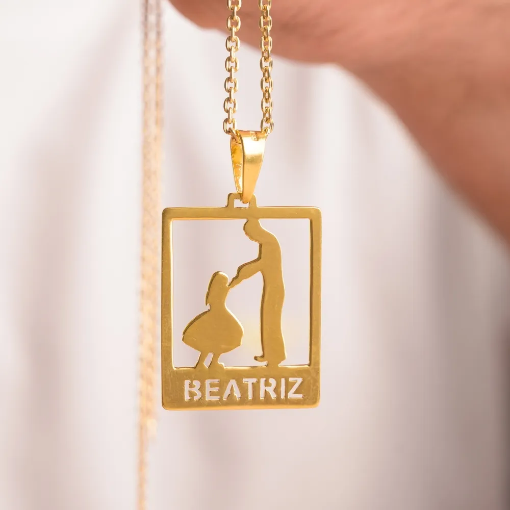Pingente de prata com banho de ouro 18k personalizado -PIP100 Imagem