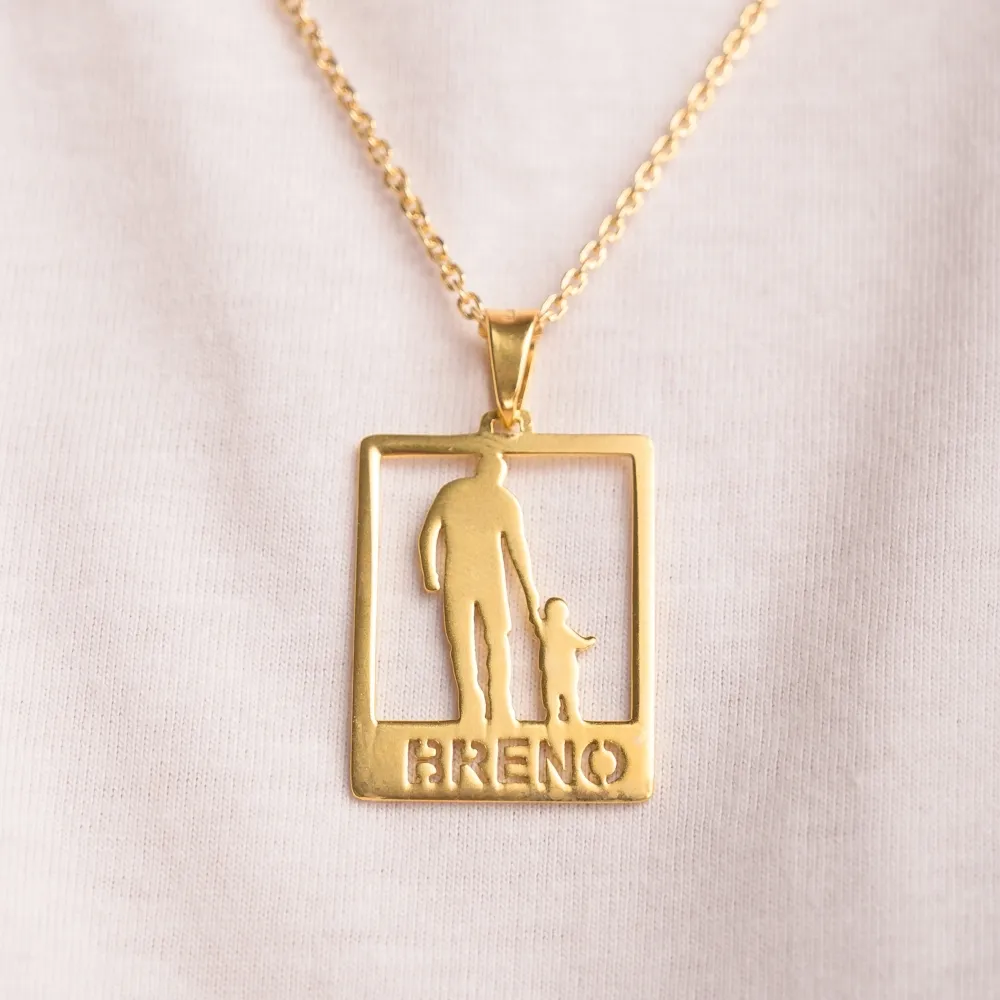 Pingente de prata com banho de ouro 18k personalizado -PIP110 Imagem