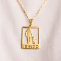 Pingente de prata com banho de ouro 18k personalizado -PIP110