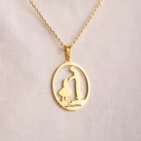 Pingente de prata com banho de ouro 18k personalizado -PIP150