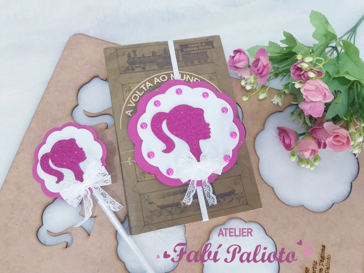 G1.385  Gabarito de Moldes em MDF  Barbie Ponteira e Marca Páginas