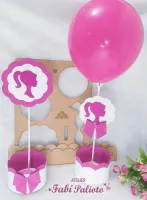 G1.387  Gabarito de Moldes em MDF  Barbie Centro de Mesa - Foto 2