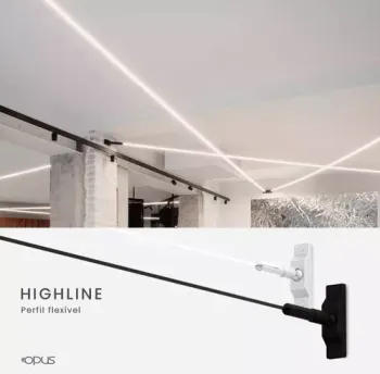 Perfil Flexível Highline Branco 5m + Acessórios 