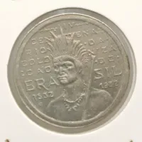 Moeda 100 Reis 1932 - Série Vicentina - Flor de Cunho - Foto 2