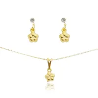 Conjunto de brincos e colar com pingente      CJI-00740