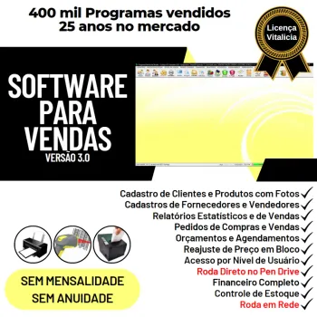 Software Controle de Estoque, Pedido de Vendas e Financeiro v3.0 PLUS - FpqSystem