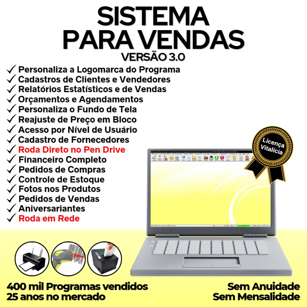 Sistema Controle de Estoque, Pedido de Vendas e Financeiro v3.0 PLUS - FpqSystem