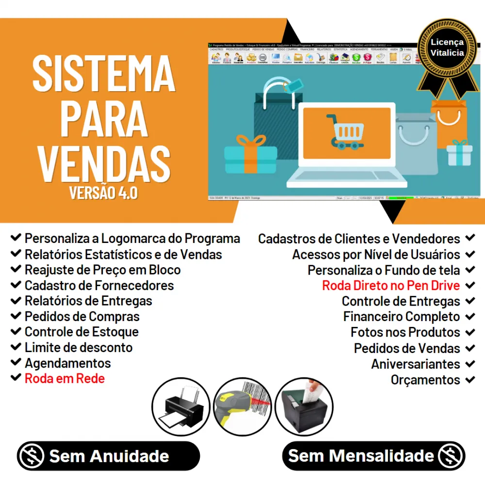 Sistema Controle de Estoque, Pedido de Vendas e Financeiro v4.0 PLUS + FpqSystem 