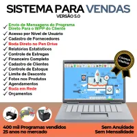 Sistema Controle de Estoque, Pedido de Vendas e Financeiro v5.0 PLUS + WHATSAPP  — imagem principal