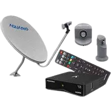 Kit Receptor Digital Satbox 9000 Antena 60cm Lnbf Imagem