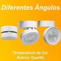 SPOT SOBREPOR LED 7W REDONDO DIRECIONÁVEL - Foto 5