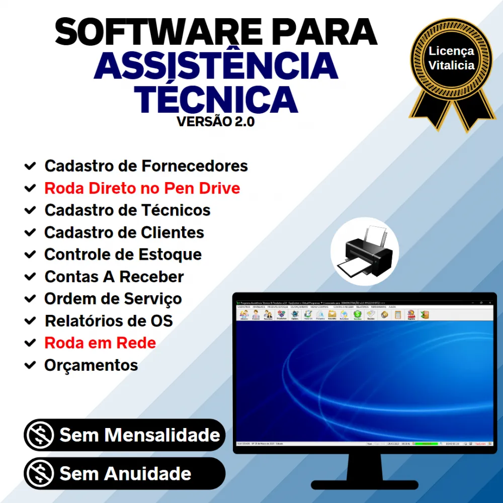 Software  para Assistência Técnica com Produtos e Serviços v2.0 - FpqSystem