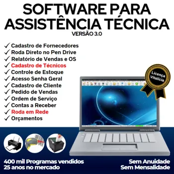 Software Ordem de Serviço Assistência Técnica, Vendas e Estoque v3.0 - FpqSystem