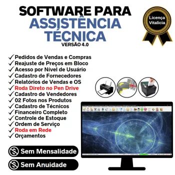 Software Ordem de Serviço Assistencia Tecnica, Vendas, Estoque e Financeiro v4.0 - FpqSystem