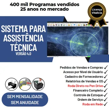 Sistema Ordem de Serviço Assistencia Tecnica, Vendas, Estoque e Financeiro v4.0 - FpqSystem