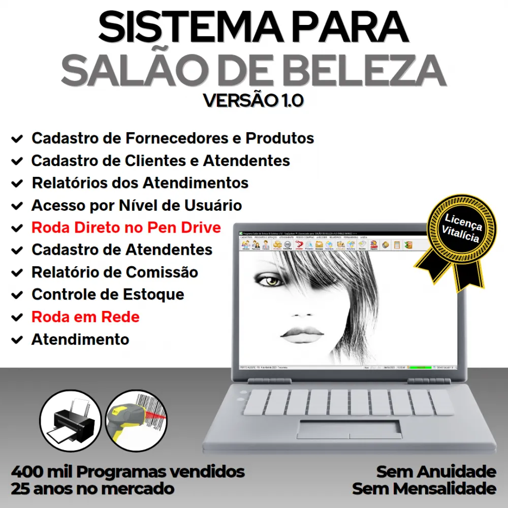 Sistema Salão de Beleza com Produtos v1.0 - FpqSystem
