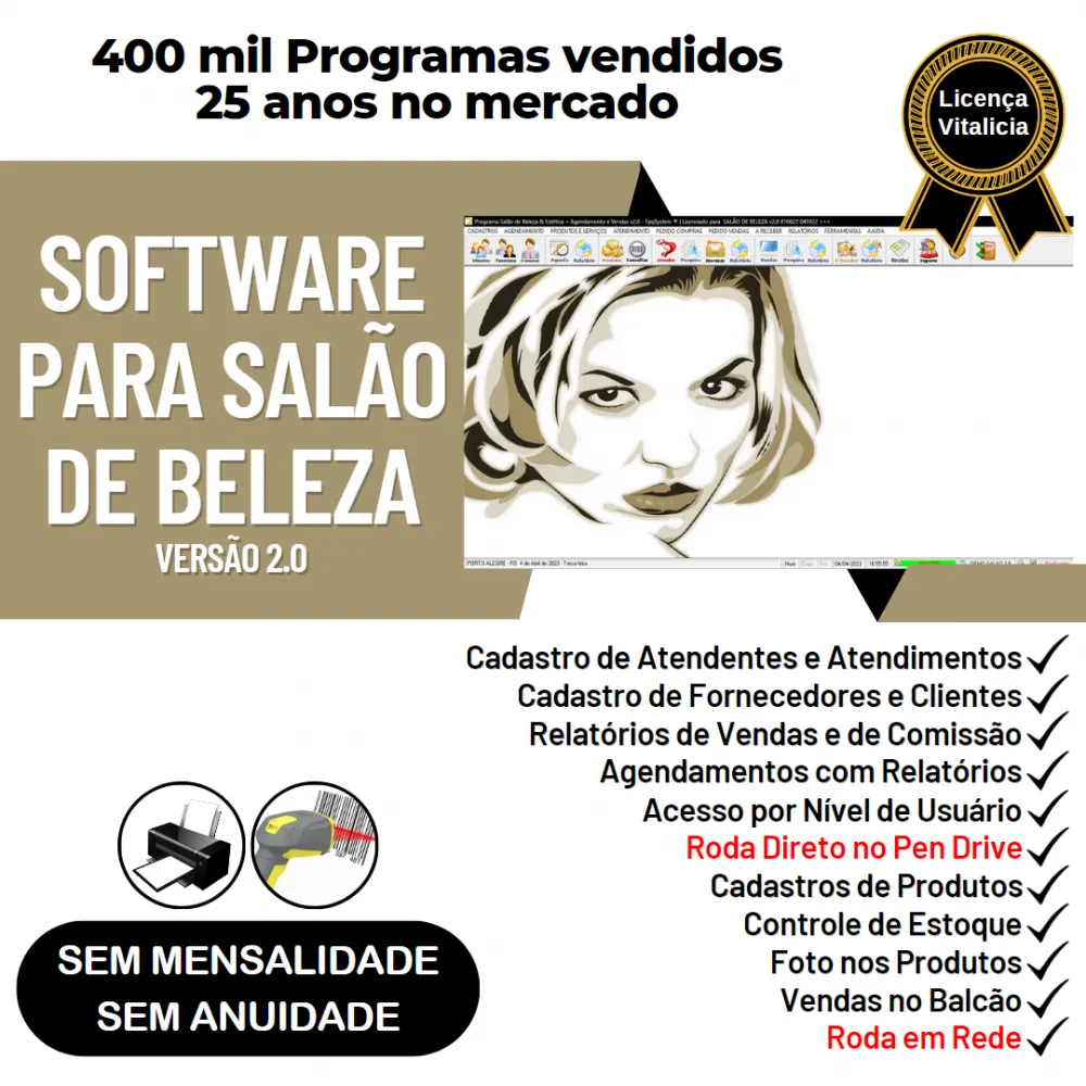 Software Salão de Beleza com Agendamento e Vendas v2.0 - Fpqsystem