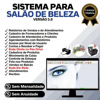 Sistema Salão de Beleza, Agendamento, Vendas e Financeiro v3.0 - FpqSystem