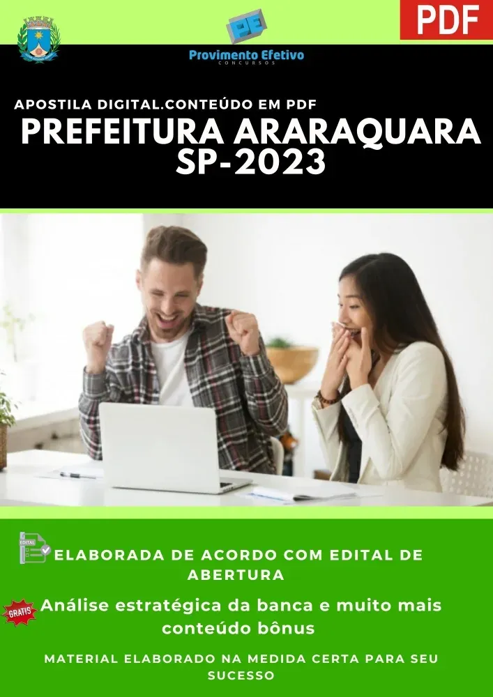 Apostila Prefeitura Araraquara SP Arquiteto Urbanista 2023 Imagem
