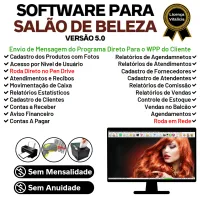 Software Salão de Beleza, Agendamento, Vendas e Financeiro v5.0 Plus WhatsApp — imagem principal