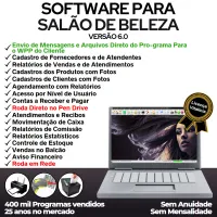 Software Salão de Beleza, Agendamento, Vendas e Financeiro v6.0 Plus WhatsApp via Atendimento — imagem principal