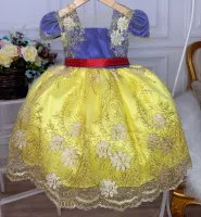Vestido Festa Branca de Neve Realeza 1-3 Enjoy Kids Mod.10