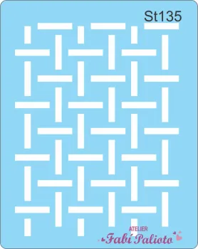 ST135  Stencil Entrelaçado