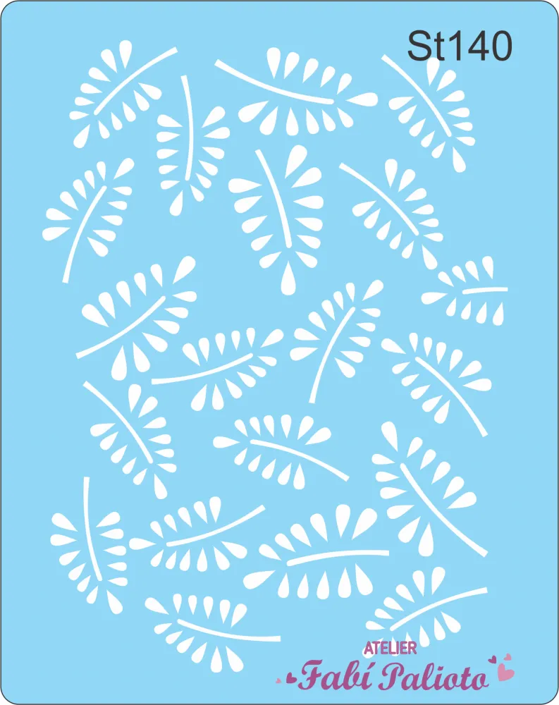 ST140 Stencil Folhagem