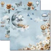 SC-843- Céu dos Sonhos 2 - Papel para Scrapbook Dupla Face