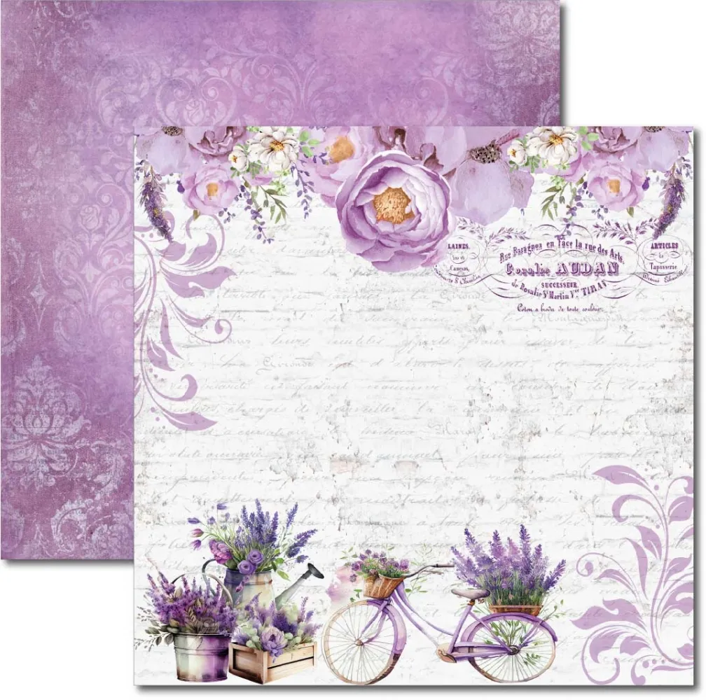 SC-855- Lavanda 1 - Papel para Scrapbook Dupla Face Imagem
