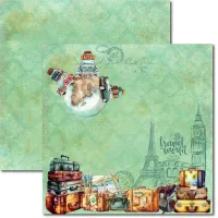 SC-864- Pé na Estrada 12 - Papel para Scrapbook Dupla Face