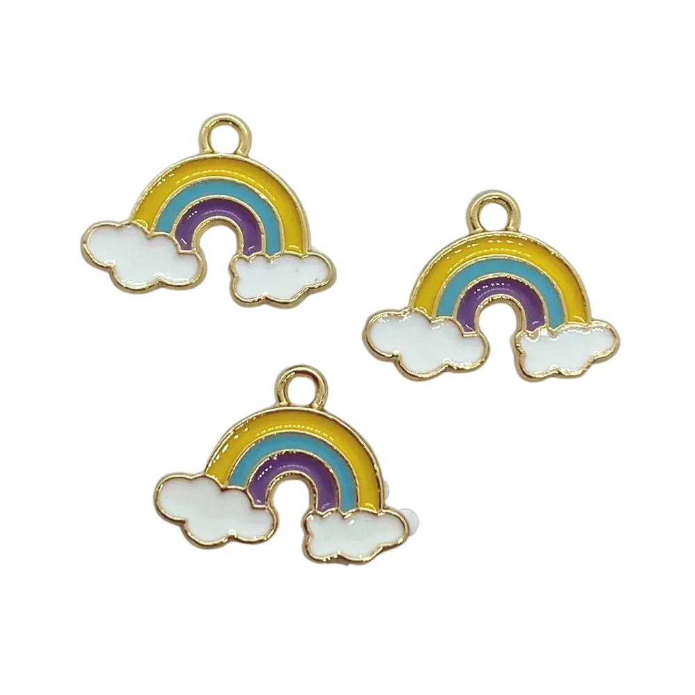 Pingente resinado arco iris