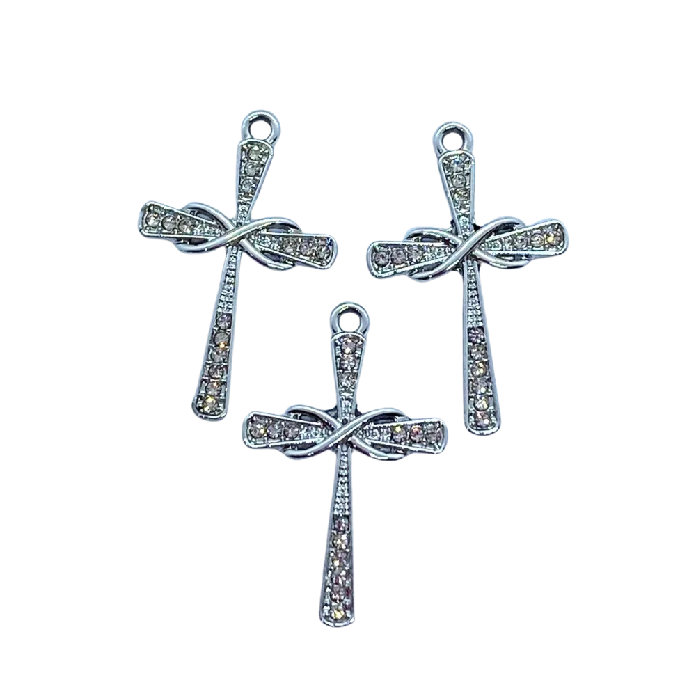 Pingente Cruz infinita com strass Imagem
