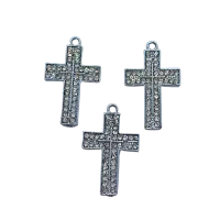 Pingente Cruz Grossa com strass