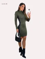  Vestido Lage  Lady Griffe Verde 