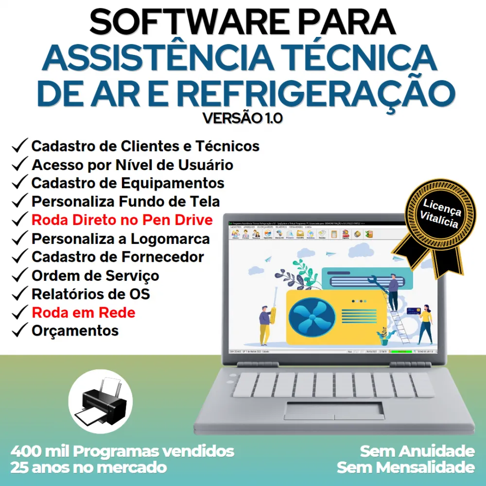 Software Ordem de Serviço Assistência Técnica Ar e Refrigeração v1.0