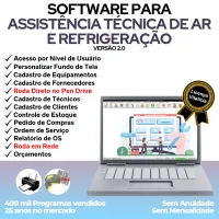Software Ordem de Serviço Assistência Técnica Ar e Refrigeração v2.0 — imagem principal