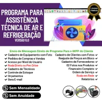 Programa Ordem de Serviço Assistência Técnica para Ar e Refrigeração + Vendas, Estoque e Financeiro v6.0 Plus + WhatsApp — imagem principal