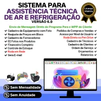 Sistema Ordem de Serviço Assistência Técnica para Ar e Refrigeração + Vendas, Estoque e Financeiro v6.0 Plus + WhatsApp — imagem principal