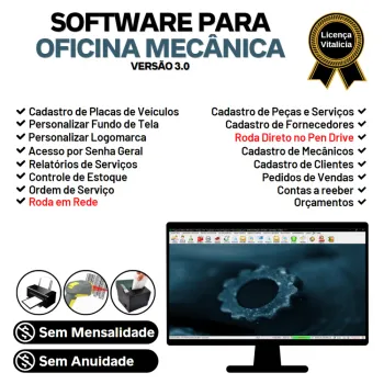 Software Ordem de Serviço Oficina Mecânica, Vendas e Controle de Estoque v3.0 - FpqSystem