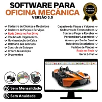 Software OS Oficina Mecânica com Check List, Vendas, Estoque e Financeiro v5.0 Plus — imagem principal