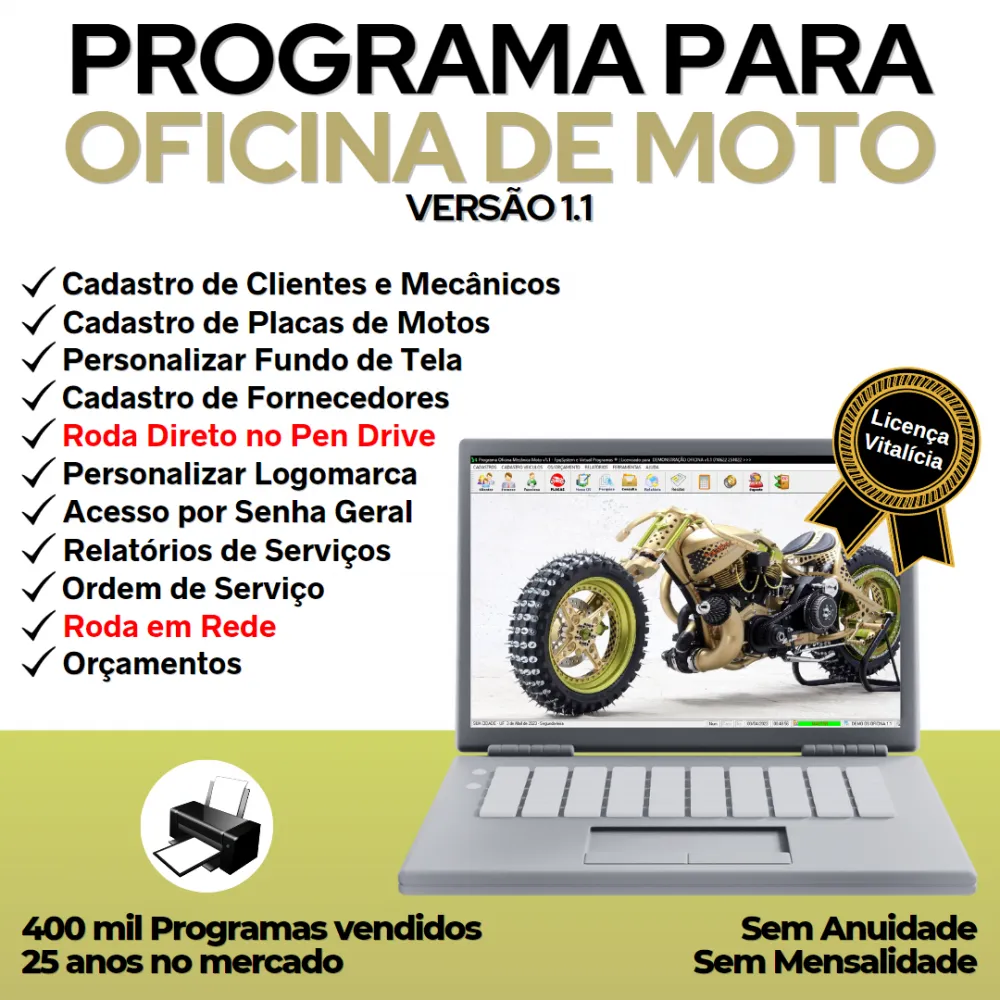 Programa OS Oficina Mecânica Moto  v1.1