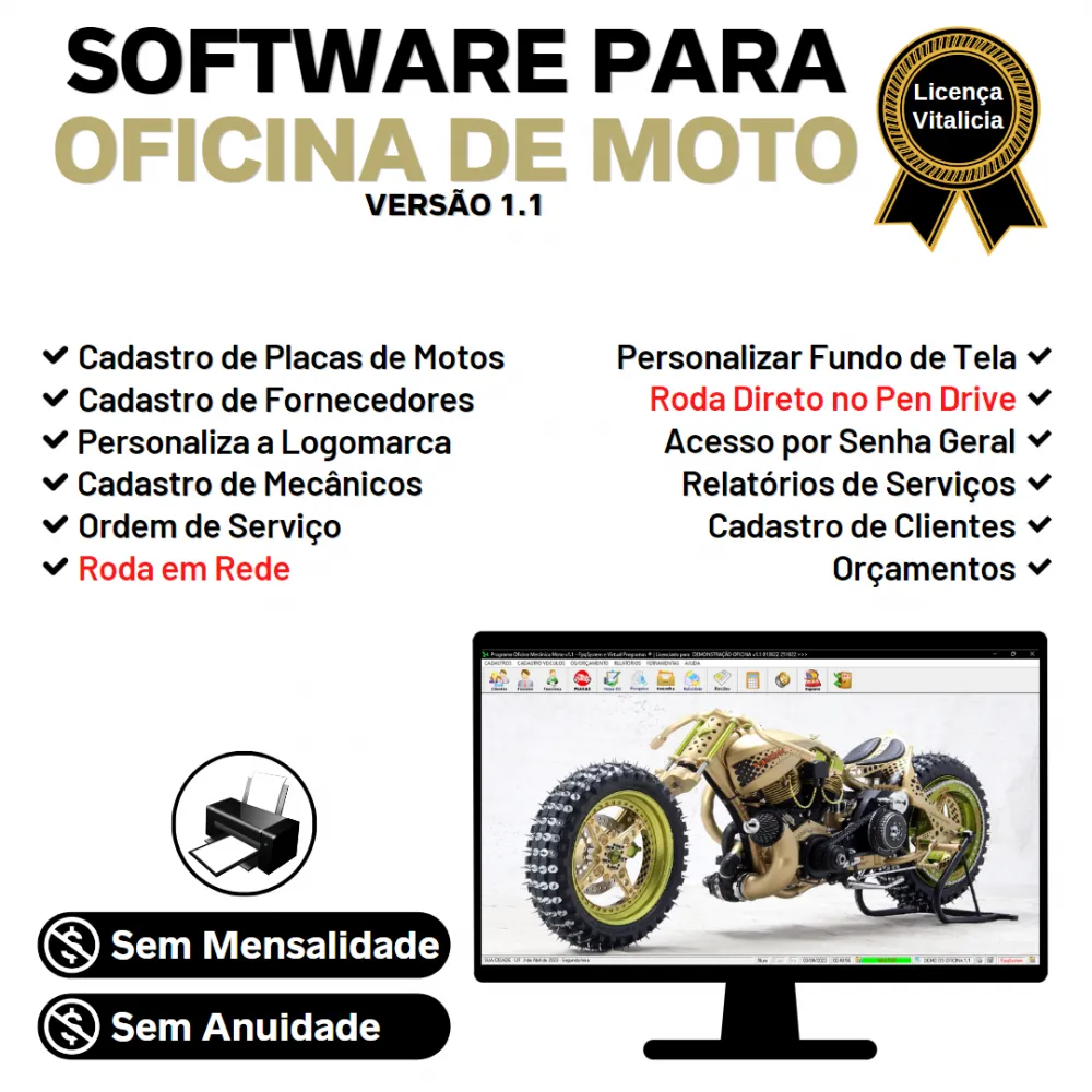 Software OS Oficina Mecânica Moto  v1.1