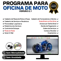 Programa OS Oficina Mecânica Moto + Estoque v2.1 — imagem principal