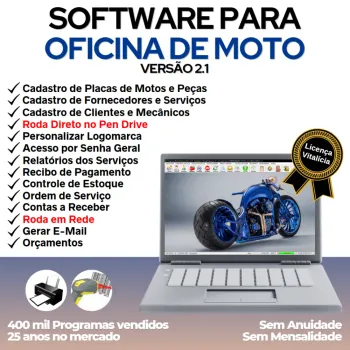 Software OS Oficina Mecânica Moto + Estoque v2.1