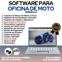 Software OS Oficina Mecânica Moto + Estoque v2.1 — imagem principal