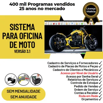 Sistema OS Oficina Mecânica Moto + Vendas + Estoque v3.1