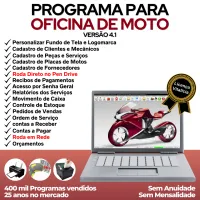 Programa OS Oficina Mecânica MOTO, Vendas, Controle de Estoque e Financeiro v4.1 — imagem principal
